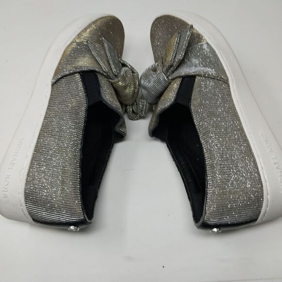 Michael Michael Kors Slip on Shoes. Silver sparkle color. Size 7M. - Picture 13 of 16